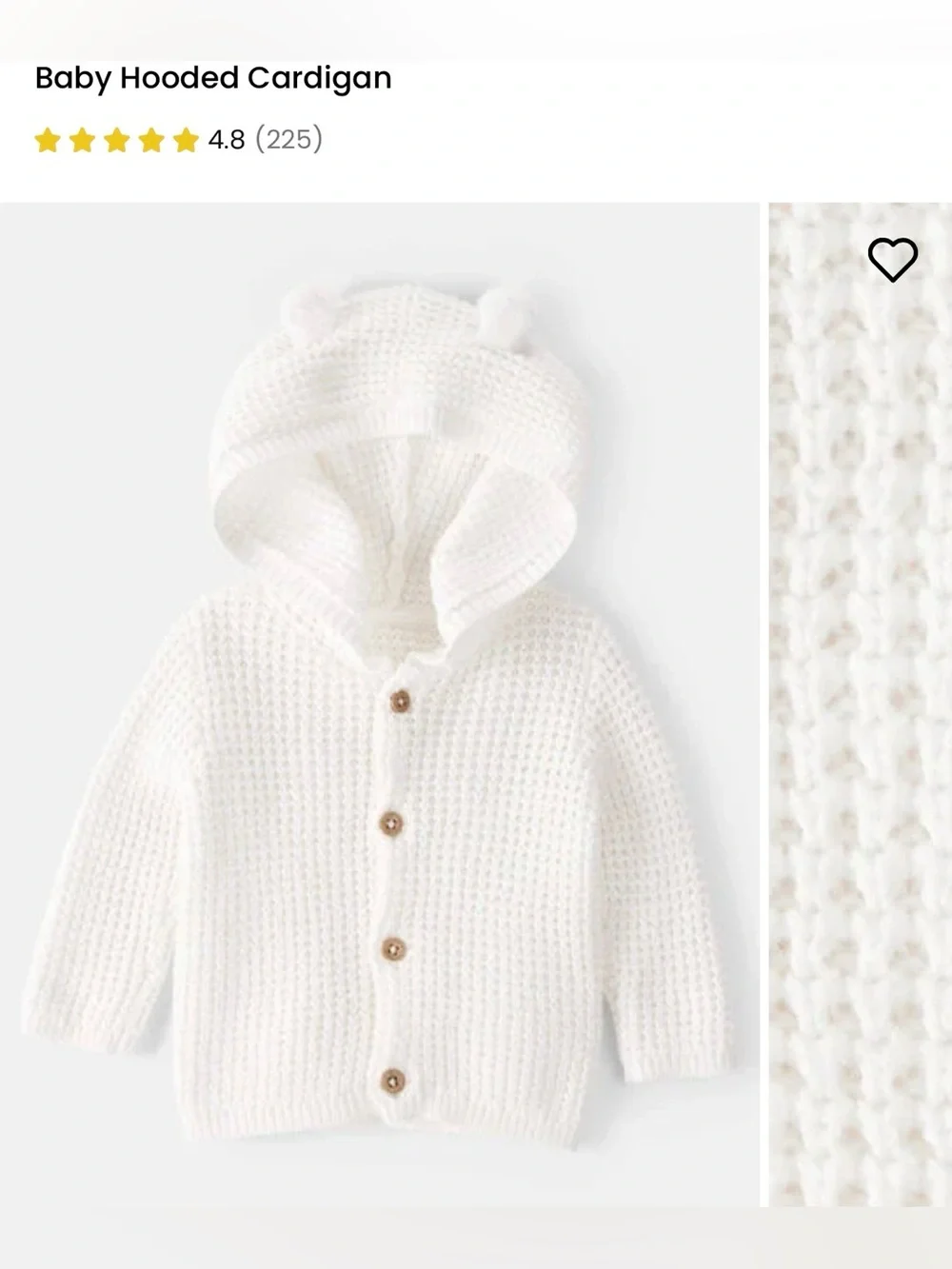 Carter’s knit hooded cardigan sweater with bear ears